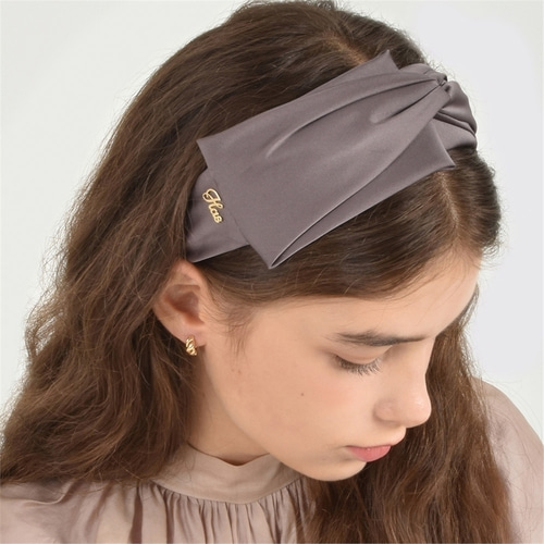 [하스] Silk unbalanced ribbon Hairband_HB009
